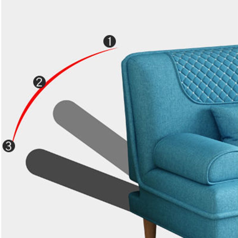 Contemporary Sofa with 2 Pillows Sleeper Recessed Arm Seating