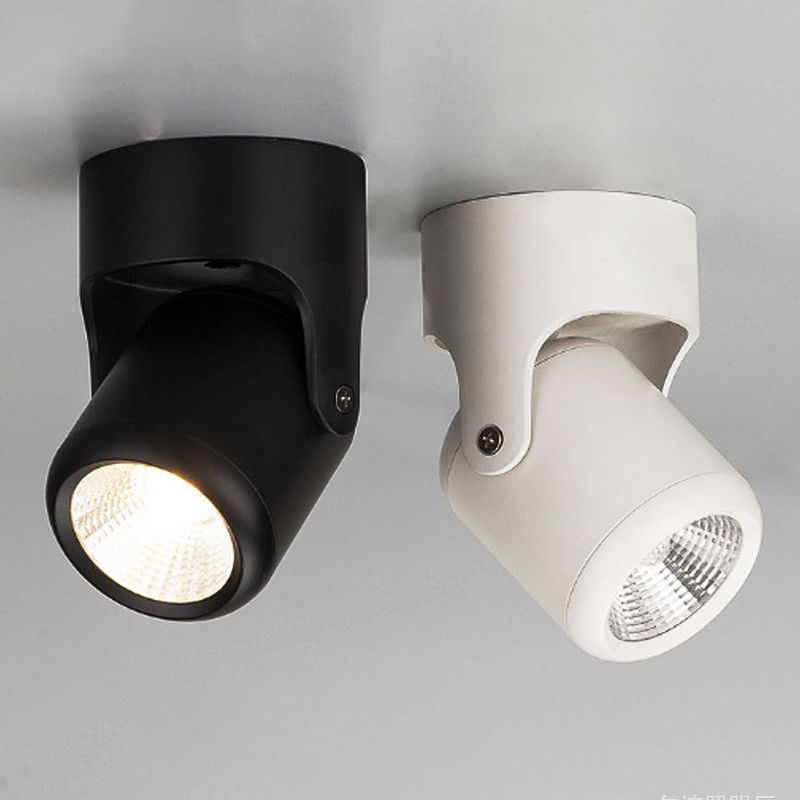 Lampe de plafond LED de simplicité moderne, cylindrique en aluminium pour vestiaire