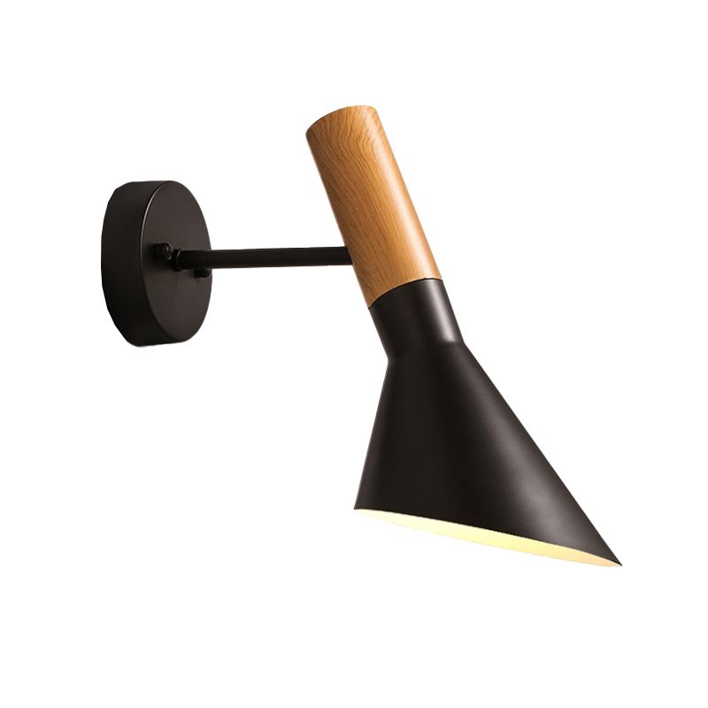 Metal Cone Shape Wall Sconce Modern Style 1 Light Wall Light Fixture