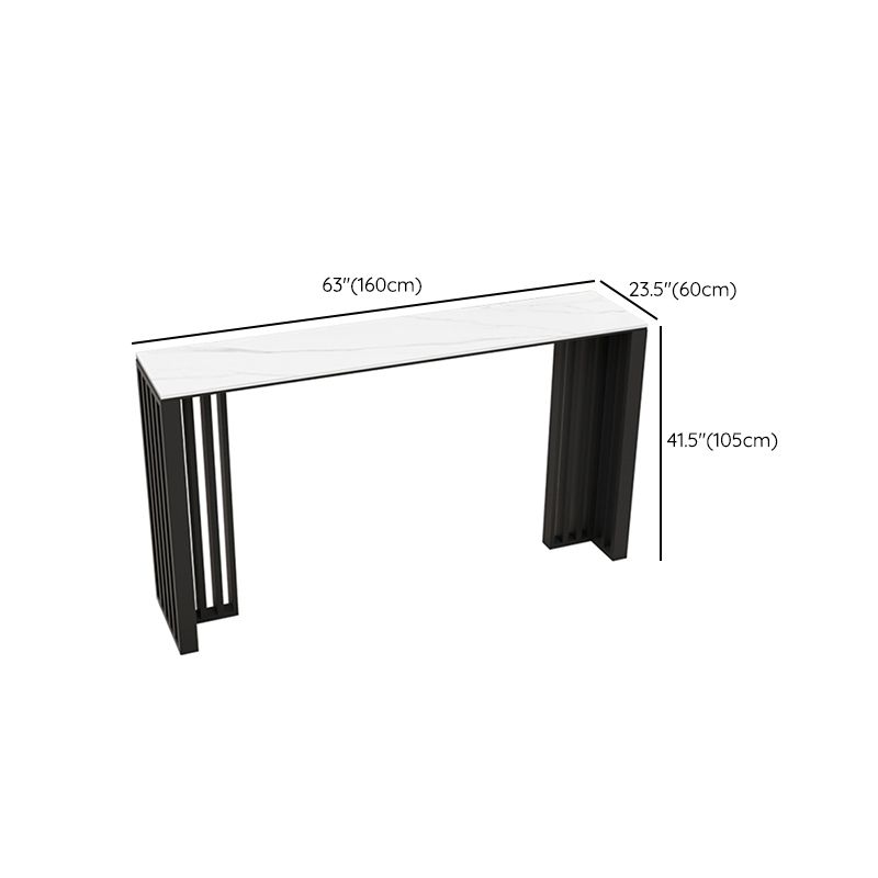 Industrial 1/7 Pieces Bar Table Set Rectangle Stone Counter Table for Living Room