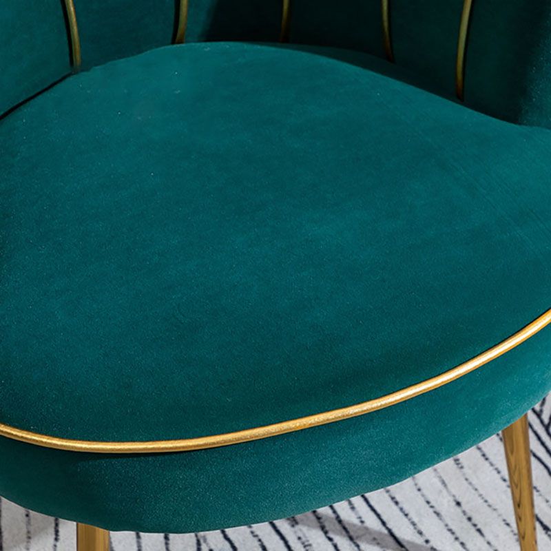 Scandinavian Upholstered Armless Dining Chairs Solid Back Chairs for Home