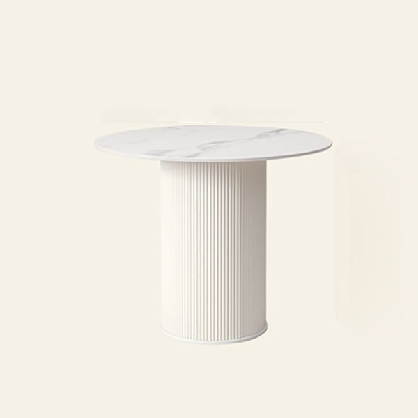 Scandinavian Pedestal Coffee Table Set Round Wooden Coffee Cocktail Table for Living Room