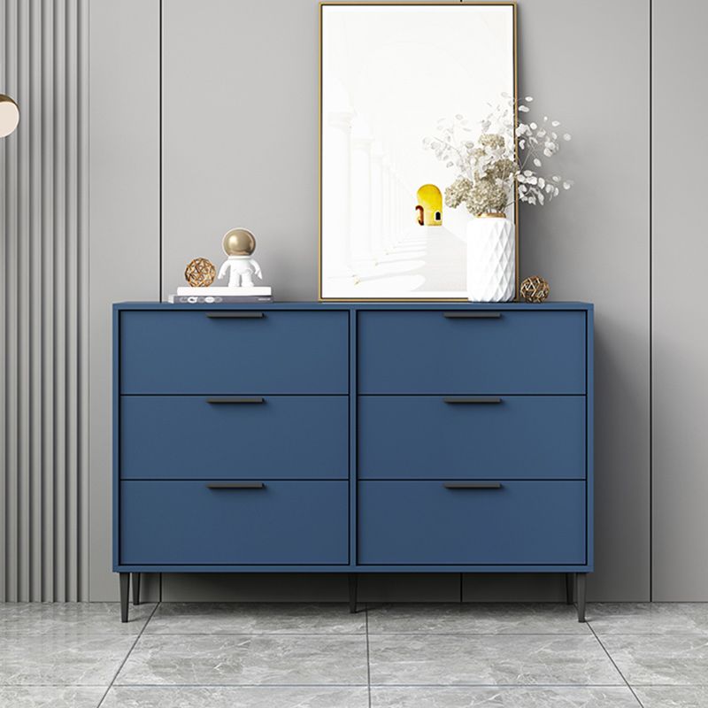 Modern Horizontal Storage Chest Dresser Wooden Storage Chest with Drawers
