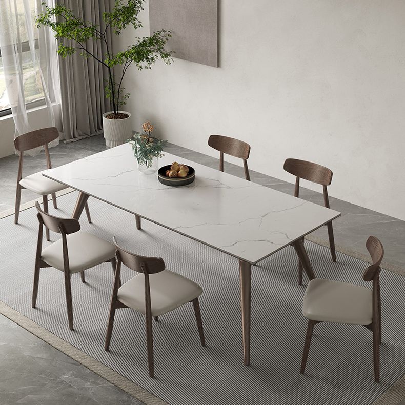 Modern Style Side Chair Wood Open Back Dining Room Chair for Kitchen