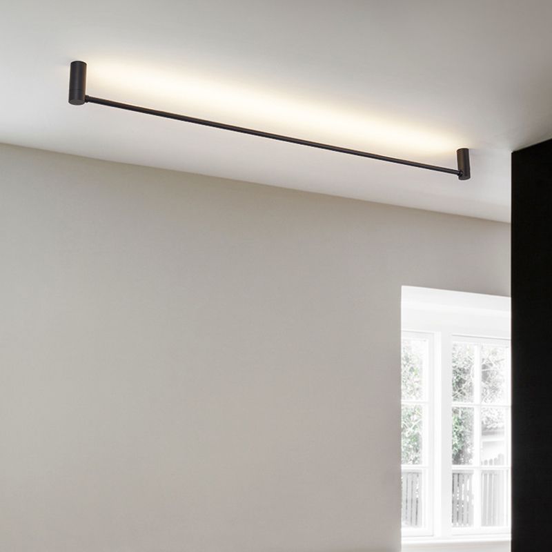 Eenvoud Staaf Gevormde Flush Mount Acryl hal slaapkamer LED flush plafond licht in zwart