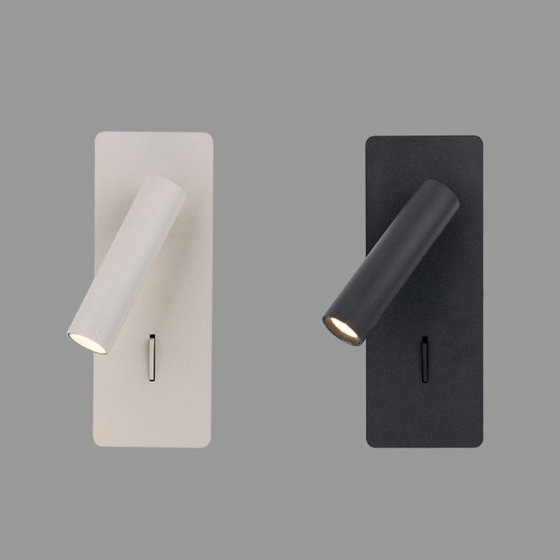 Aluminium Rechteckige LED -Wandlampe im modernen prägnanten Stil Eisenlesen Wandleuchten für Schlafzimmer