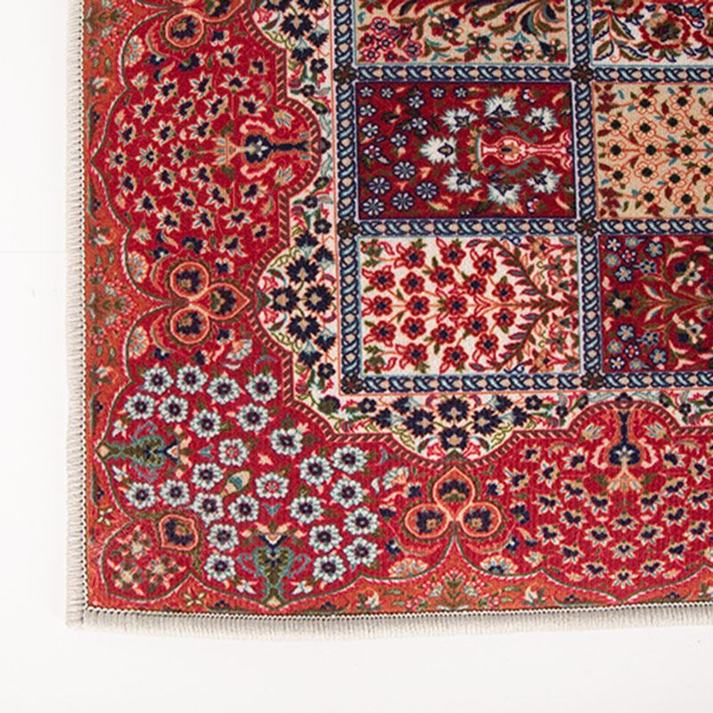 Modern Graphic Rug Grey Polyester Rug Washable Rug for Living Room