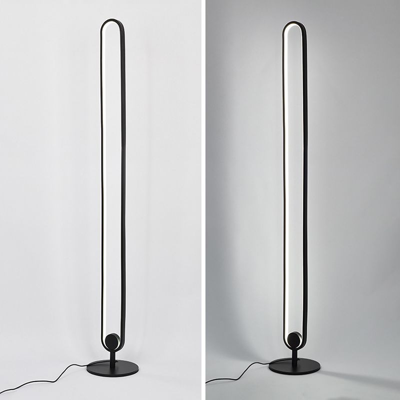 Lámpara de pie oblonga de aluminio Simplicidad LEDLE LED para sala de estar
