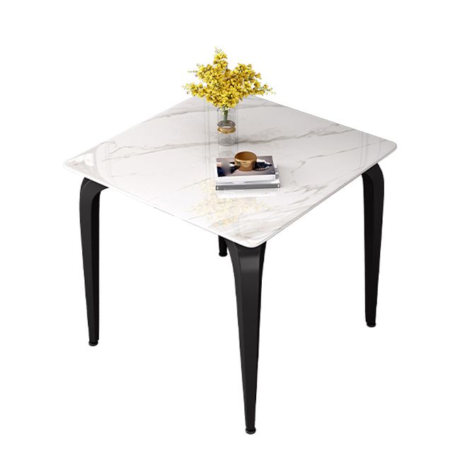 Industrial Sintered Stone Dining Table Metal Dining Table for Dining Room