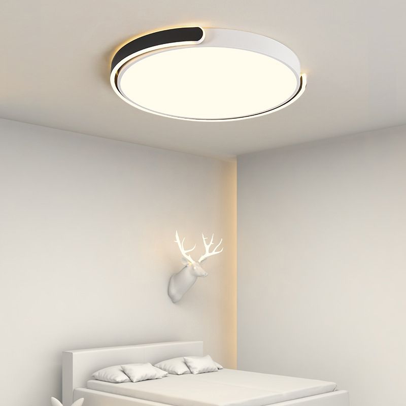 Moderne Stijl Metalen Led Flush Mount Plafond Lamp Fixtures Ronde 1-Light Led Flush Light