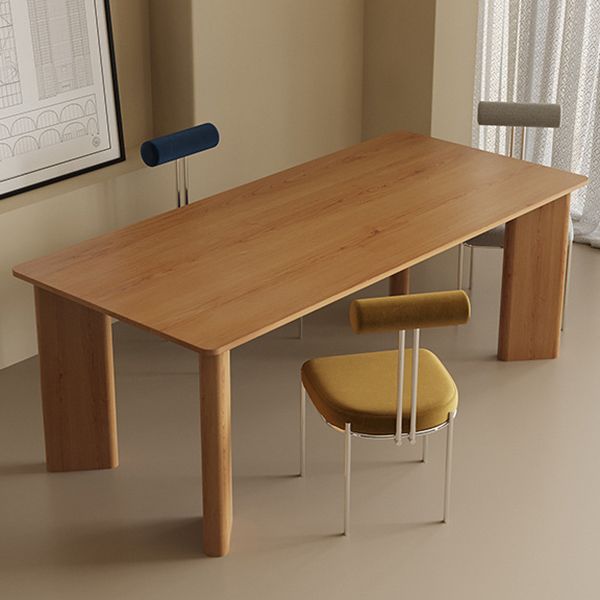 Tavolo da pranzo a rettangolo in legno massiccio moderno tavolo da cucina contemporanea con 4 gambe