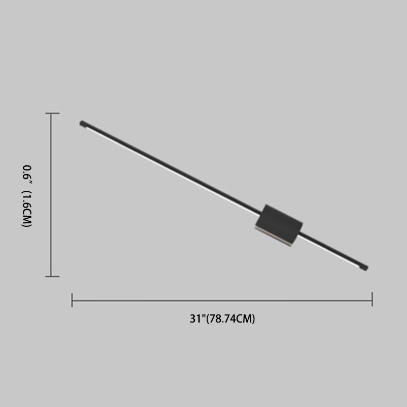 Modern Minimalist Style Linear Sconce Light Fixture Acrylic 1 Light Sconces