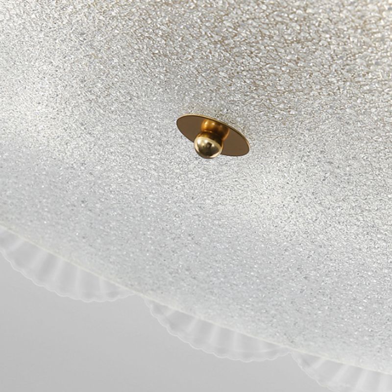Contemporary Simplicity Ceiling Lamp Glass Flush Mount Light Fixture for Bedroom
