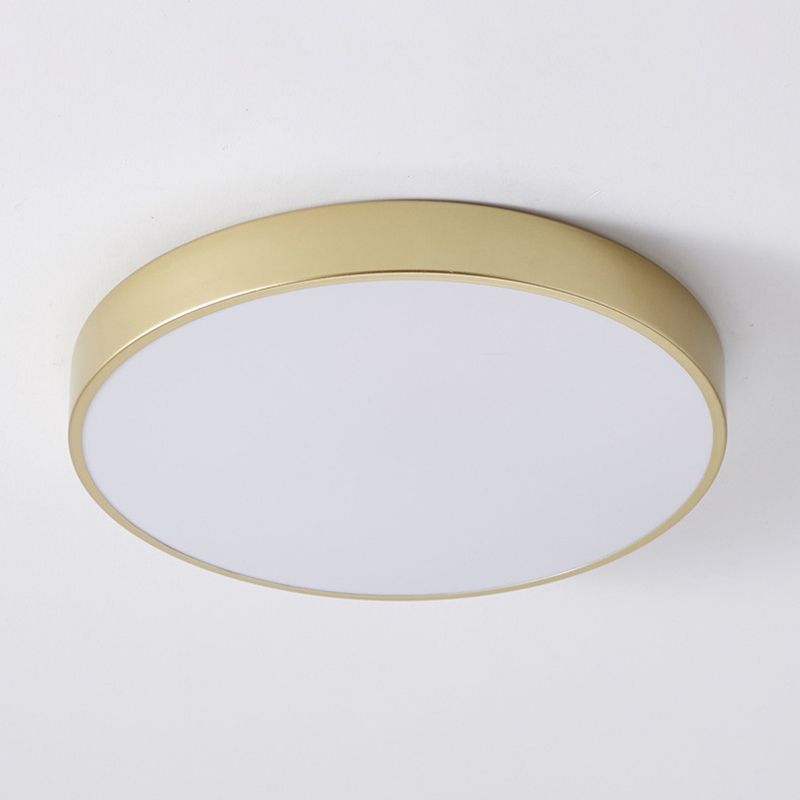 Minimalist LED Flush Mount Ceiling Light Golden Geometry Ceiling Lamp with Acrylic Shade