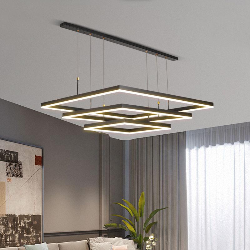 Modern Chandeliers For Foyer Multiple Squares Chandelier Pendant Light