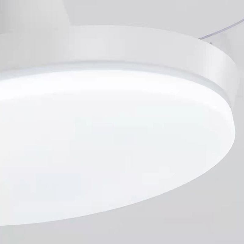 Round Study Room plafondventilator licht metallic macaron -stijl LED Semi Flush Mount Lighting