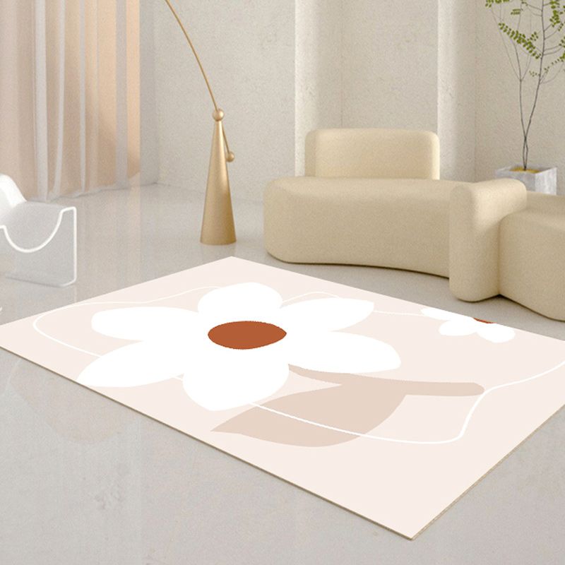 White Tone Home Decoration Carpet Modern Abstract Color Block Area Rug Polyester with Easy Care Rug