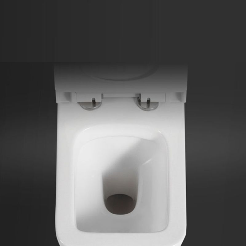 Modern Wall Mount Toilet White Toilet Bowl with Seat for Washroom