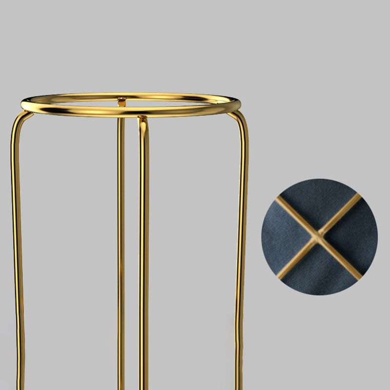 Glam Mental Leg Solid Ottoman Velvet Standard Fade Resistant Solid Color Round Ottoman