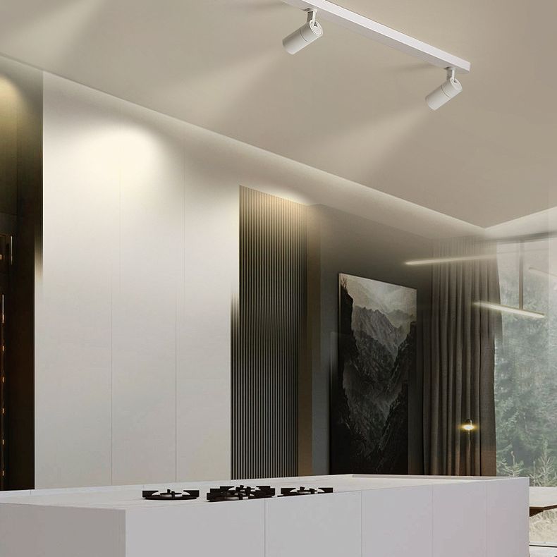 Wrought Iron Track Lighting New Modern Linear Ceiling Mounted Lamp with 3 Spotlights