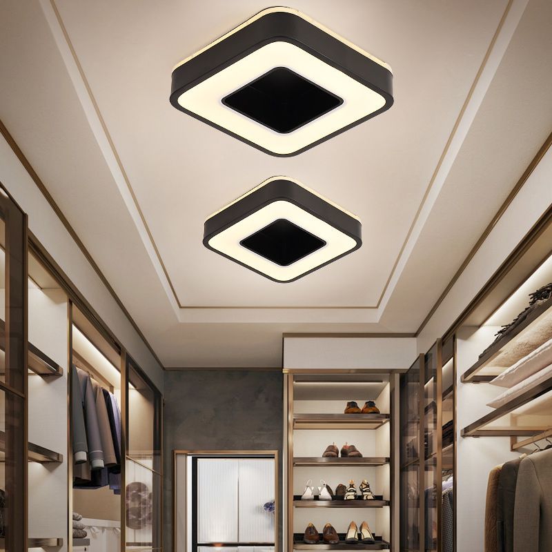 2" Height Hollow Design LED Ceiling Light Modern Style Flush Mount Lighting Fixture for Office Business Room