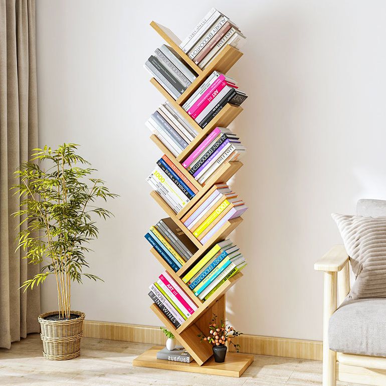 Contemporary Living Room Etagere Shelf Manufactured Wood Bookshelf