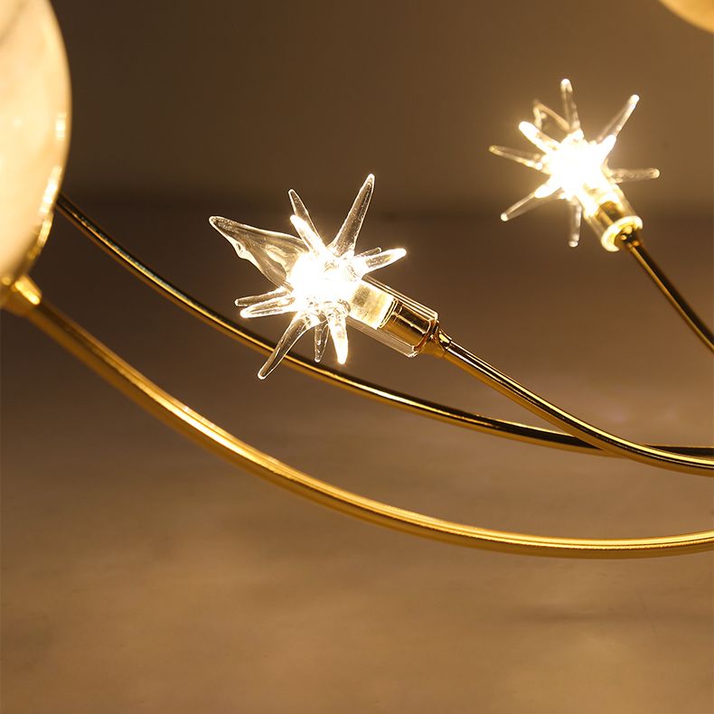 7+6 Luces Tema de planeta Techo de estilo moderno Techo Globe Shade Sala de estar accesorio de iluminación