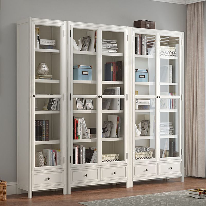 Modern Style Closed Back Standard Bookshelf Wooden Bookcase for Study Room