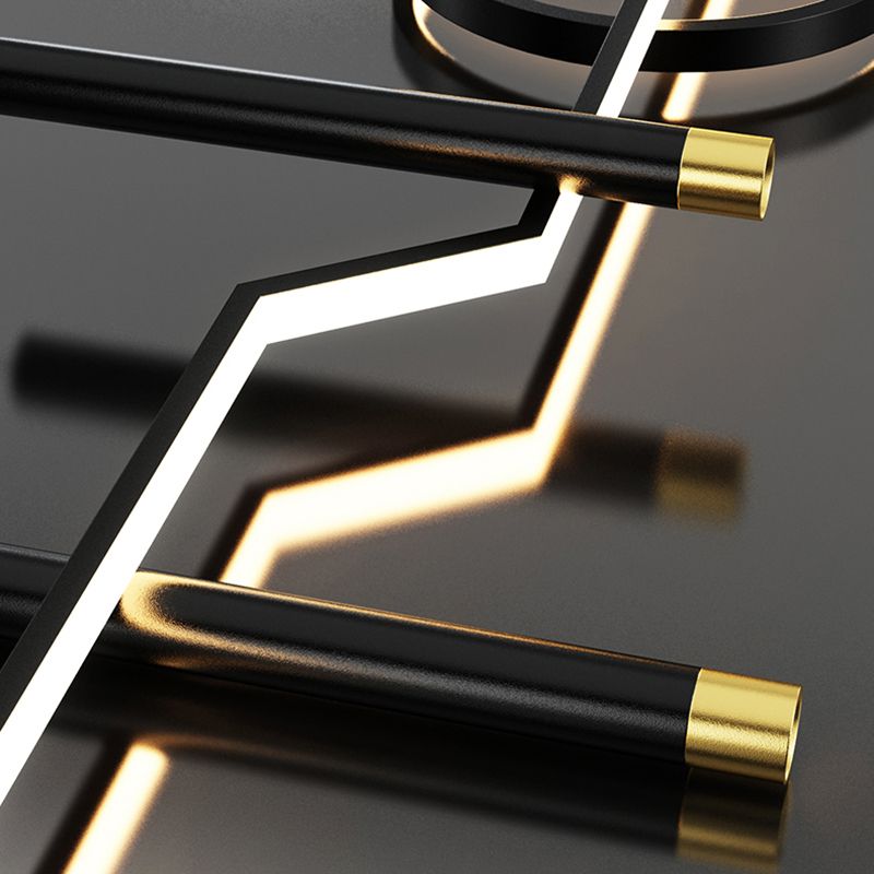 Modern Chandeliers For Dining Room Geometric Hanging Pendant Lights Metal Chandelier