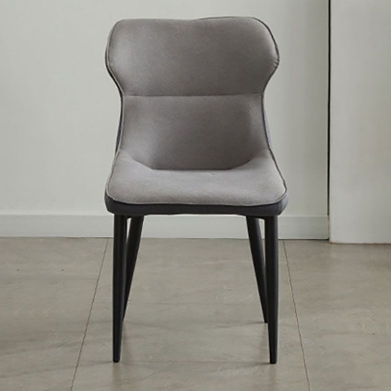 Contemporary Style Dining Chairs Arm Side Chair with Metal Legs