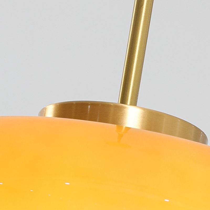 Modern Ceiling Lamp Household Flush Mount Light Fixture with Colorful Glass Shade