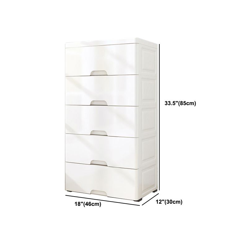 Contemporary Plastic Non-Hanging Armoire 1-Shelf Home Storage Cabinet