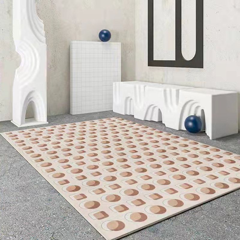 Simplicity Area Rug Polyester Indoor Carpet Stain Resistant Rug for Living Room Decoration