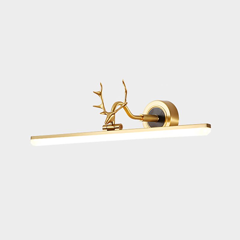 Modern Simple Style Antler Mirror Lamp Fixture LED Mirror Light for Bathroom Washroom
