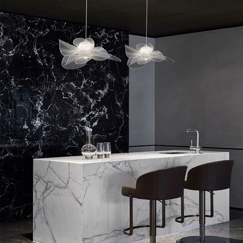 Luz de colgante colgante sombreado de estilo acrílico Led acrílico Luz colgante de luz en blanco