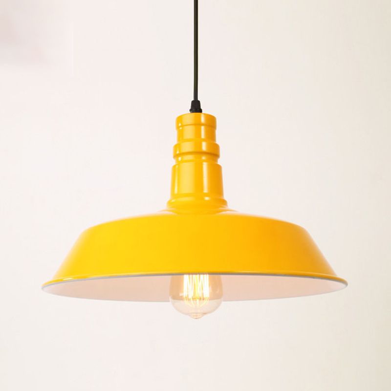 1 Light Barn Ceiling Pendant Industrial Style Metal Hanging Light Fixtures for Restaurant