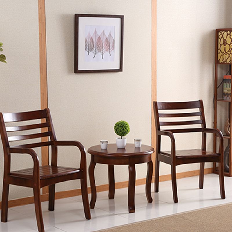 Traditional Round Side Table Minimalist Wood Sofa Corner Table