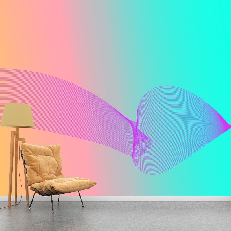 Contemporary Abstract Wall Art Personalized Size Mural Wallpaper for Dining Room