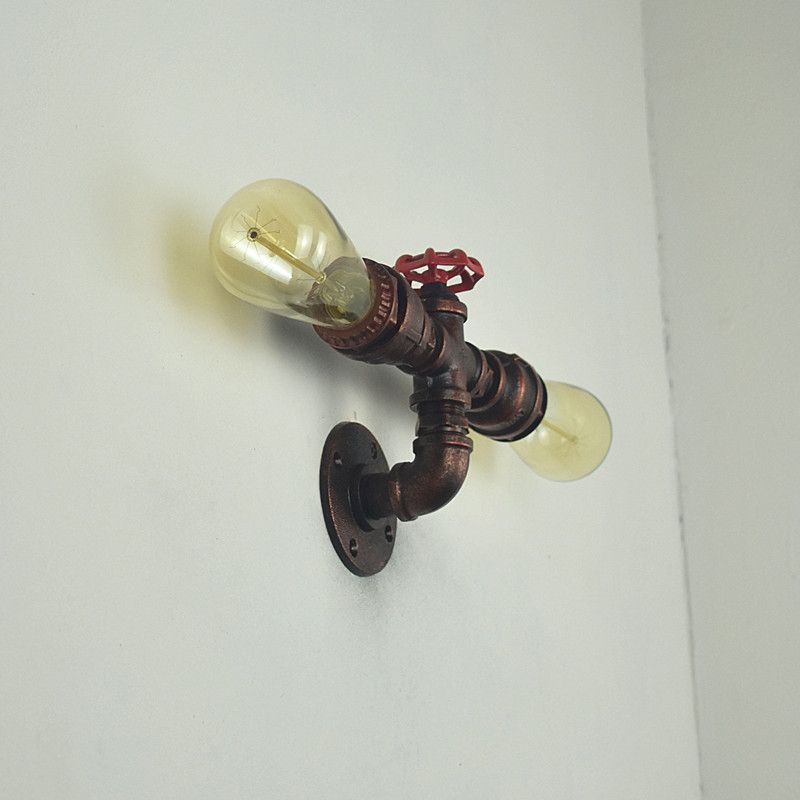 Industrielle Wasserrohrleitungswand montierte licht schmiedeeiseisernde Wandleuchte für Bar