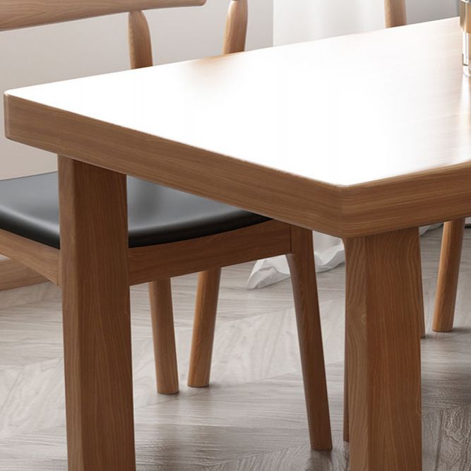 Contemporary Double Pedestal Dining Table Pine Solid Wood Rectangle Dining Table