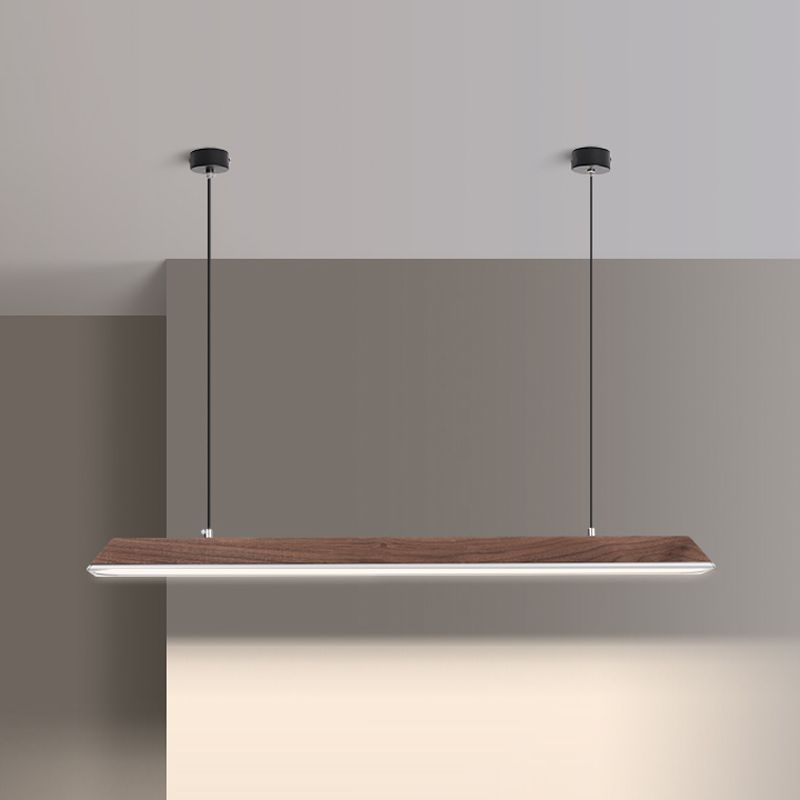 Géométrie Shape Island Light Modern Style Metal 1-Light Pendant Lightture en marron