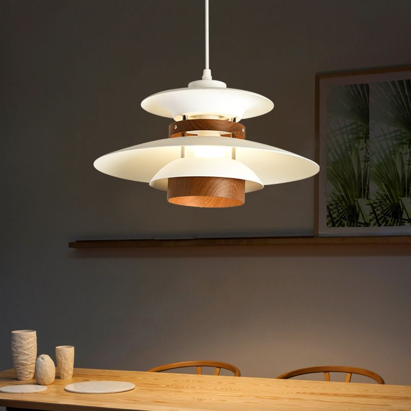 Éclairage suspendu de forme unique Métal de style moderne 1 pendentif léger avec bois