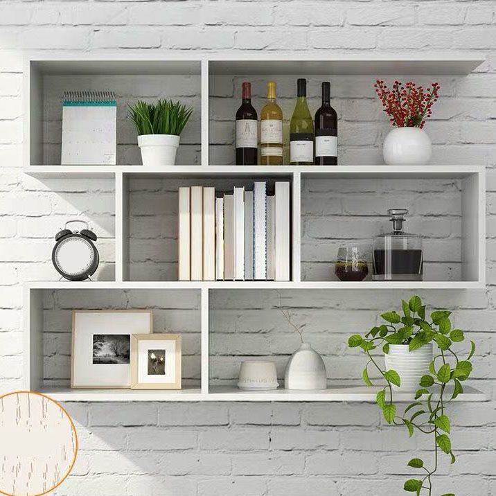 Modern and Contemporary Shelf Bookcase Wall Mounted Wooden Book Shelf for Office