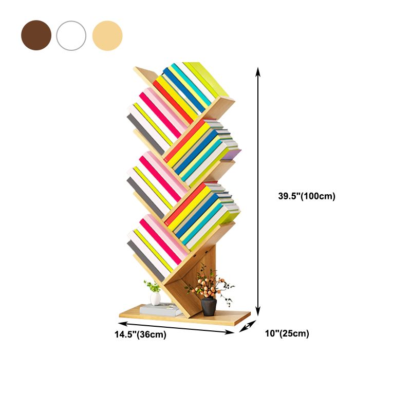 Contemporary Living Room Etagere Shelf Manufactured Wood Bookshelf