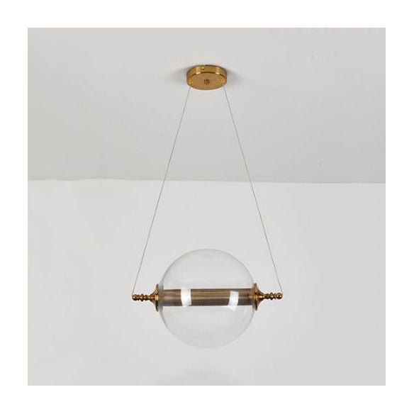 Iluminación colgante de bolas posmodernista ámbar/humo/vidrio bronceado 1 accesorio de techo de dormitorio ligero de dormitorio