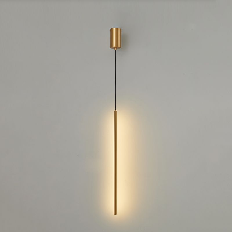 Minimalism Hanging Ceiling Light Metal Linear Ceiling Pendant Light for Bedroom