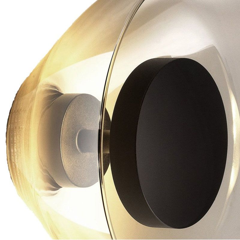 Glass Bowl Sconce Light Fixture Modern Style LED Wall Lighting Fixture for Aisle