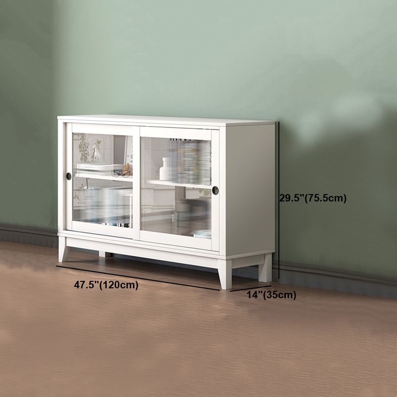 Wooden Standard Bookcase Contemporary Closed Back Bookcase with Door for Office