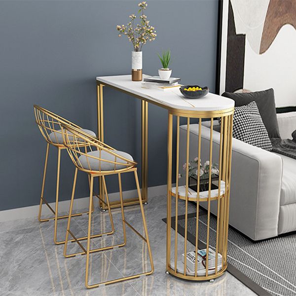 Free Form Pub Set 1/2/3 Pcs Metal and Velvet Bar Table and Stool Set