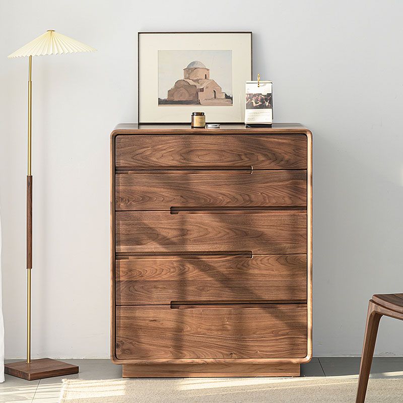 Modern Storage Chest Solid Wood Storage Chest Dresser with 5 Drawers